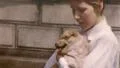 1950s Woman Pretty Girl HUGS PET PUPPY Dog Cute Vintage Film Home Movie 311 HD Footage