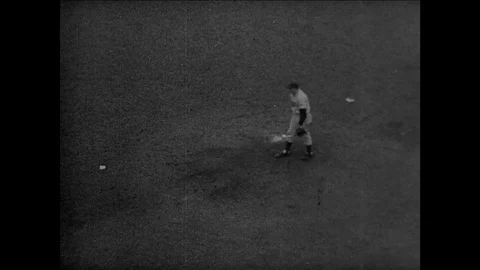 1951-Baseball Game / National League / USA / 1951 Stock Footage