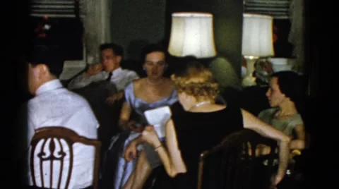1951: group of people seated together and posing for photograph DANVILLE Stock Footage
