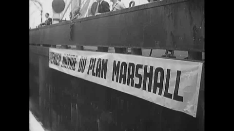 1951 - The Marshall Plan helps revitalize industries, economies and agriculture Stock Footage 141646141