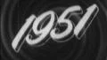 1951 YEAR Vintage Old 1950s Film Title Graphic Calendar Annual Leader 8mm 7121 HD Footage