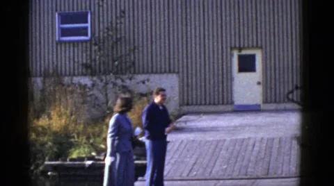 1952: a couple is seen walking happily SAN FRANCISCO, CALIFORNIA Stock Footage