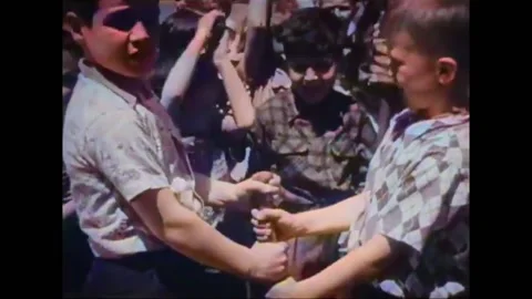 1952 - First grade boys form an alliance to keep control of class elections and Stock Footage 246357903
