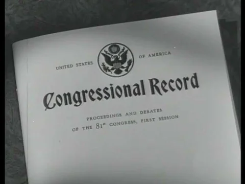 1952, Two men trapped in an elevator during a practice air raid argue opposing Stock Footage 83215219