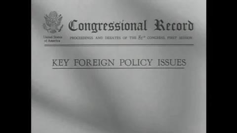 1952 Two men trapped in an elevator during a practice air raid argue about Stock Footage 115668376