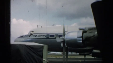 1952: U.S. Air Force Inspects Jet Plane in Japan Video stock 73149068