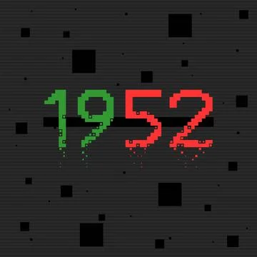 The 1952 year numeric typography text vector design Stock-Illustration