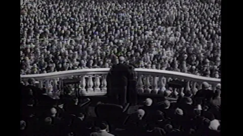 1953-Eisenhower Sworn in as First Republican President of the United States in Stock Footage