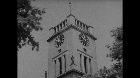 1953-Rathaus Sch_neberg / West Berlin / Germany / 1953 Stock Footage