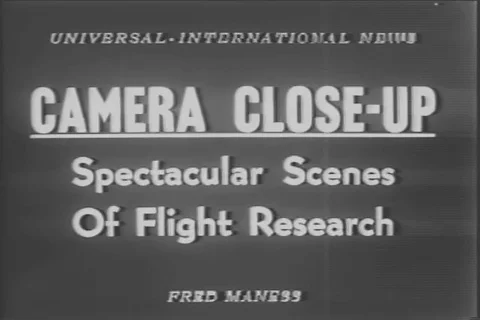 1953 Super Sonic Rocket Launch Testing slow motion footage Stock Footage 97097107