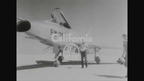 1953 - Test pilot George Welch flies the... | Stock Video | Pond5