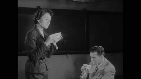 1953 - Tweed makes a big fall fashion statement on American campuses. Stock Footage 162731120