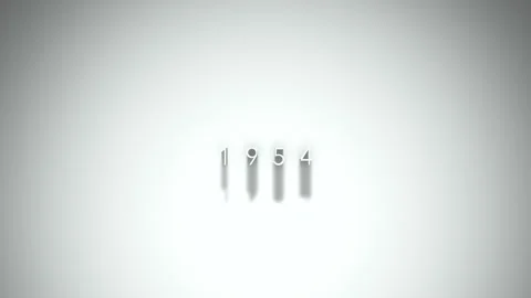 1954 3D title animation with shadows on a white background 動画素材 296751239