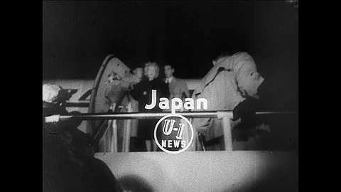 1954-Marilyn Monroe / Joe DiMaggio / Tokyo / 1954 Stock Footage 77828011