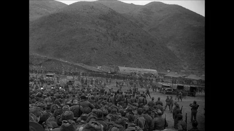 1954-Marilyn Monroe / Troop Visit / South Korea / 1954 Stock Footage 77817018