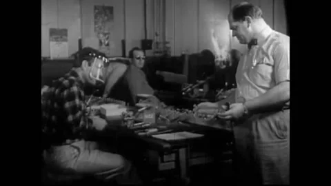 1954 - A paranoid schizophrenic gets into a violent confrontation with his Video stock 159336725