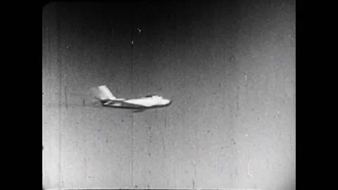 1954 - In this sci-fi film, an atomic bomb is dropped in a test at a military Stock Footage 168968880