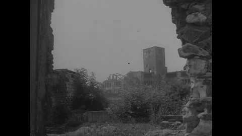 1954-War Damage / Postwar Period / Germany / 1954 Stock Footage