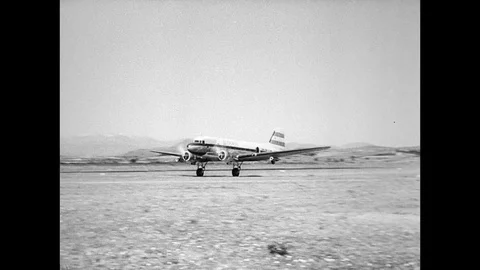 1955-Colette Duval / Parachuting / World Record / France / 1955 Video stock 77828983