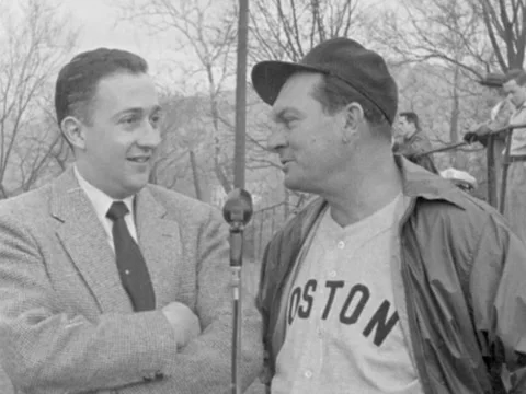 1955: Interview with Red Sox manager Mike 'Pinky' Higgins on spring training Stock Footage 234447565