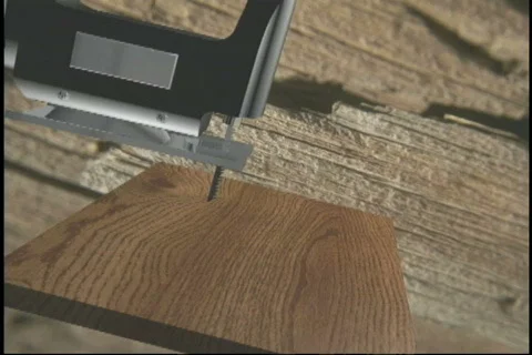 1955 Jig Saw wood heart cut out Stock Footage