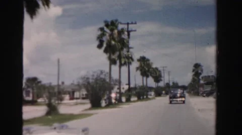 1955: road trip is seen MIAMI, FLORIDA Stock Footage