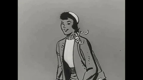 1955 The various elements of creative marketing to housewives is discussed. Stock Footage 115664425