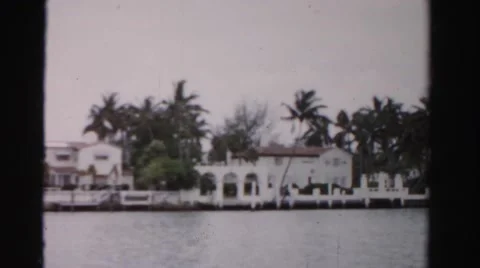 1955: water area is seen MIAMI, FLORIDA Stock Footage