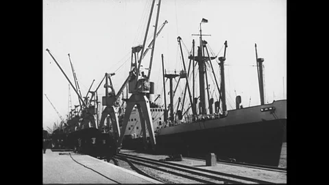 1955-Wiedergeburt einer Nation / Postwar Period / Germany / 1949 - 1955 Stock Footage 77908210