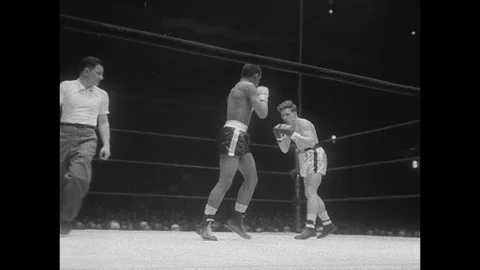 1956-Boxing / Inter-City Golden Gloves / USA / 1956 Stock Footage