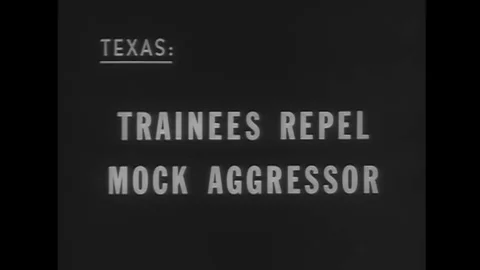 1956 - Men undergo basic training at Lockland Air Force Base. Video stock 122531229