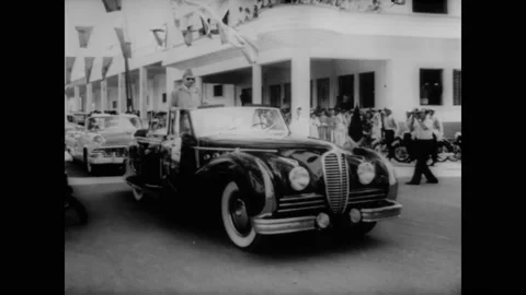 1957 - King Mohammed V of Morocco gives a speech calling for an end to the Stock Footage 159137967