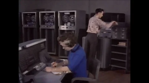 1957 - A logistics manager holds a Provisioning Guidance conference for U.S. Air Stock Footage 86136748