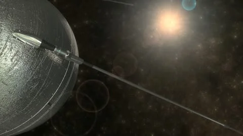 1957 Sputnik 1  first artificial earth satellite, space. Stock Footage