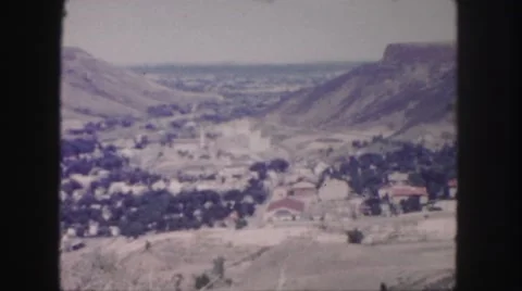 1958: car is moving along the serpentine road around the hill COLORADO Stock Footage