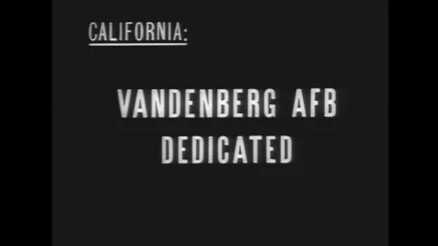 1958 - The Cook Air Force Base is renamed after General Vandenberg. Stock Footage 123874844