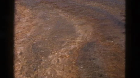 1958: desert patterns on colorful rocks MONTANA Stock Footage