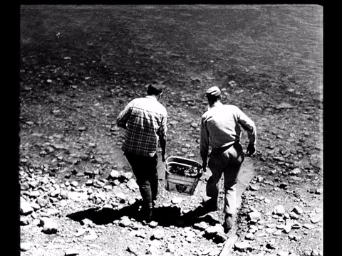 1958-Fishery / Rocky Mountains / Canada / 1958 Stock Footage