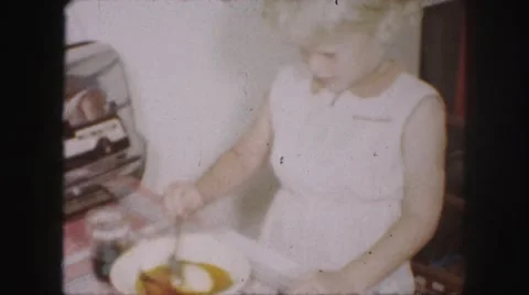 1958: a girl is seen walking inside a house AMES, IOWA Stock Footage