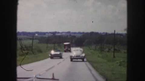 1958: a highway through the countryside as seen from a moving vehicle COLORADO Stock Footage