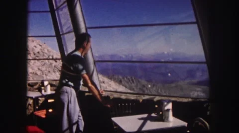 1958: just enjoying the most perfect view ever COLORADO Stock Footage