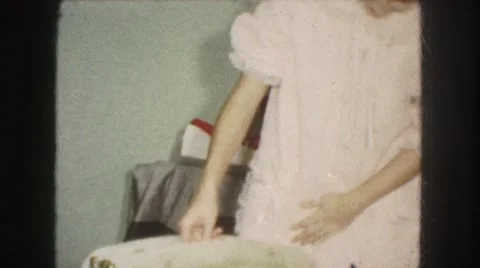 1958: a kid is seen AMES, IOWA Stock Footage