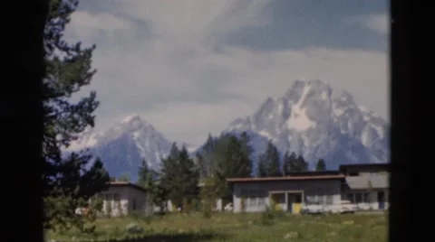 1958: mountain area is seen traveling by road MONTANA Stock Footage