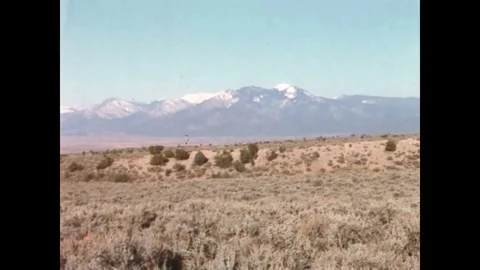 1958 - The open plains and missions of Albuquerque are shown. Stock Footage 86407657