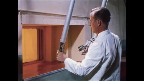 1958 - Parallel radiation research is conducted. Stock Footage 86407630