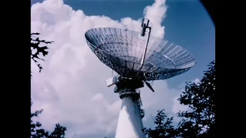 1958 - Retro rockets, triggered from a transmitter site at Cape Canaveral, Stock Footage