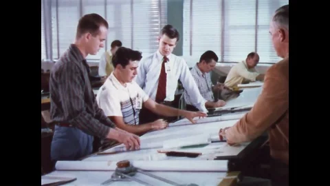1958 - A scale model of a ballistic missile is tested in a wind tunnel. Stock Footage 86407607