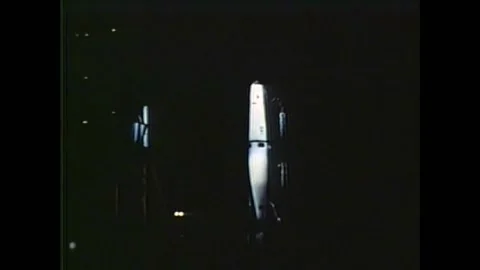 1958 - Strategic Air Command crews launch operationally configured Thor missiles Stock Footage 241799136