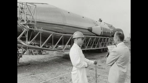 1958 - USAF Chief of Staff General White honors General Vandenberg's foresight Stock Footage 126072467