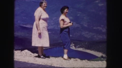 1958: a woman is seen posing COLORADO Stock Footage